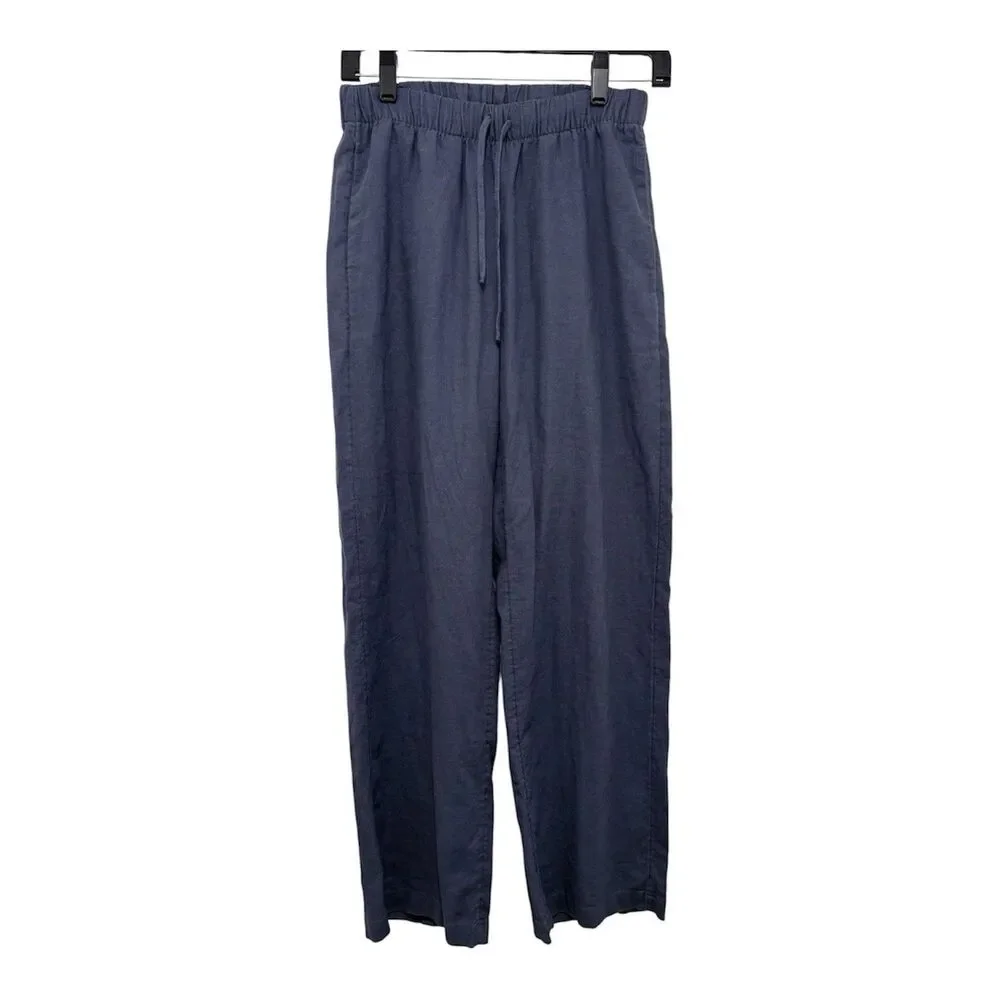 Aritzia The Group by Babaton Sontag Linen Pant Admiral Blue XS Women